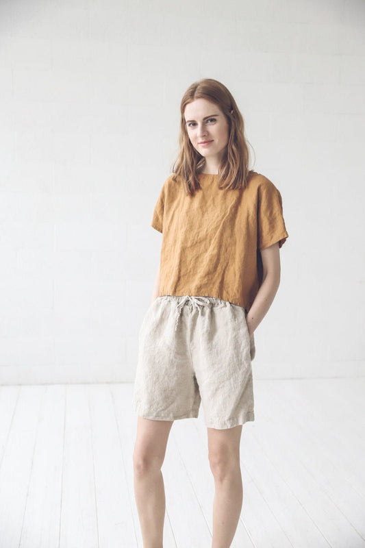 Loose Linen Top / Oversized Linen Tee / Blouse for Women